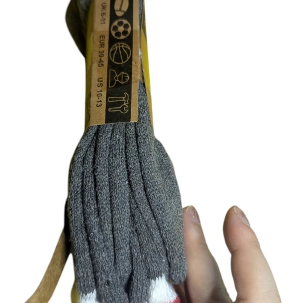 Rugged Socks 2 Pack US Mens 10-13 Gray Classic Heavy Cushion